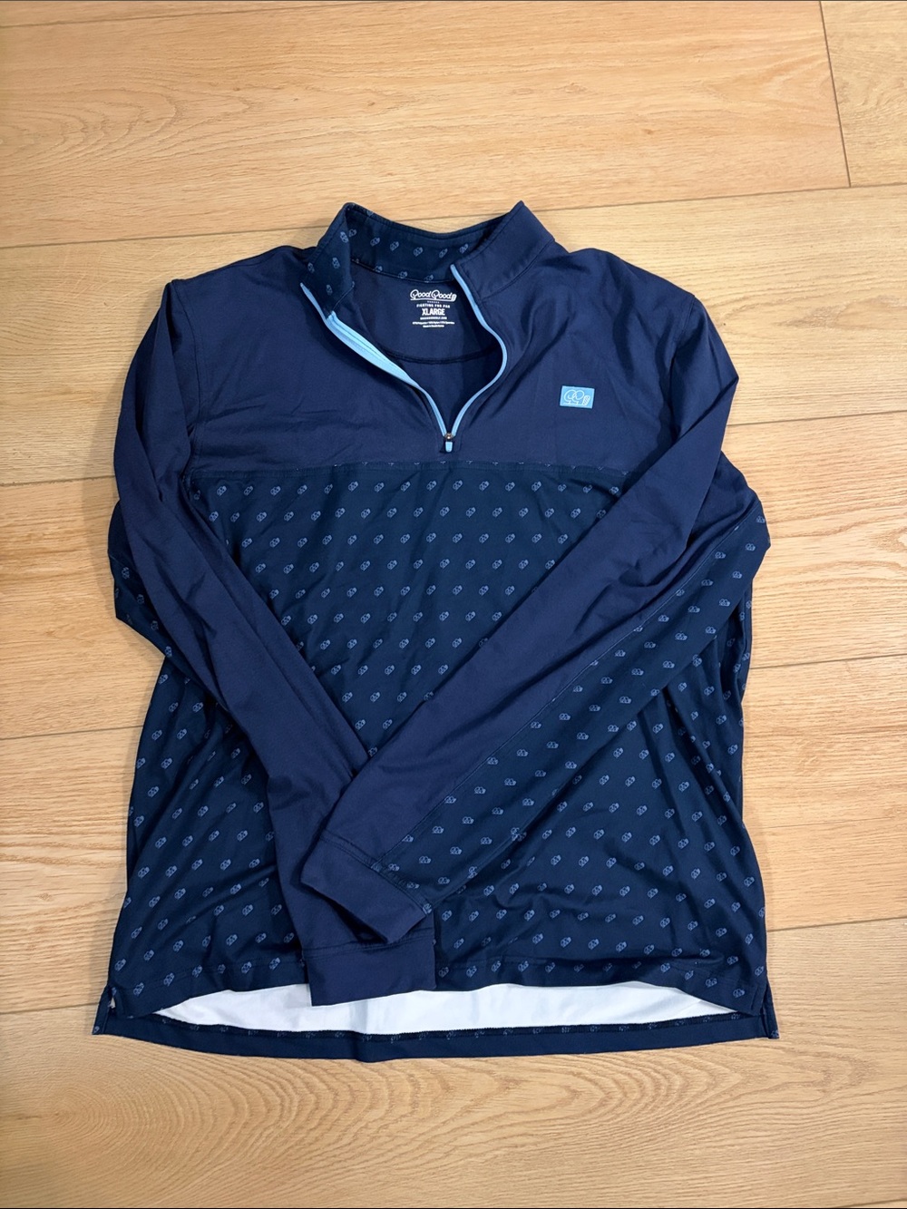 Men's Golf Navy Lightweight Quarter-Zip Shirt